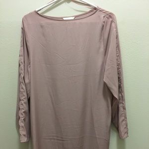H&M Blush Shift Dress with Scolloped Sleeves 4